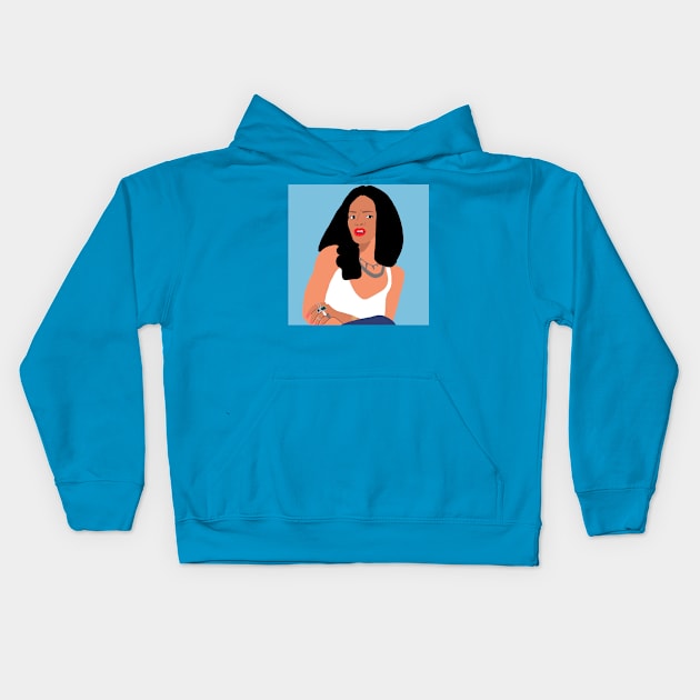 Rihanna Sideeye Kids Hoodie by SomethingArtsyFartsy